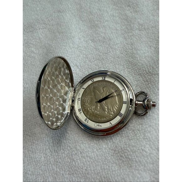 Vintage Colibri Walking Liberty Coin Half Dollar Pocket Watch Working Vintage main image 3